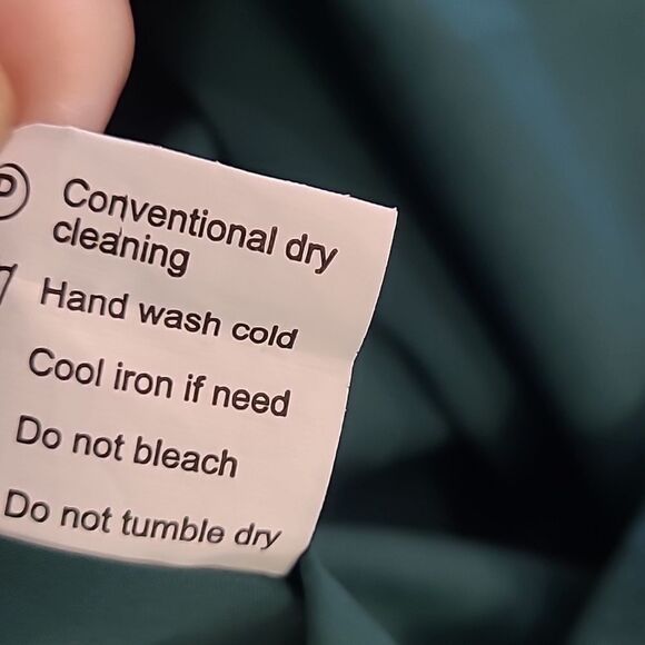 Forest green sz M sheer top, lined - Picture 6 of 11